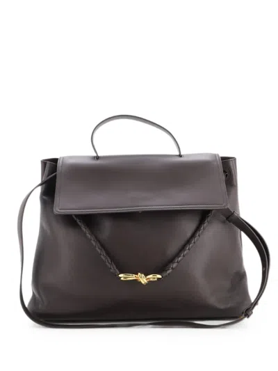 Pre-owned Bottega Veneta Ciao Ciao Top Handle Bag Leather Large Satchel In Brown