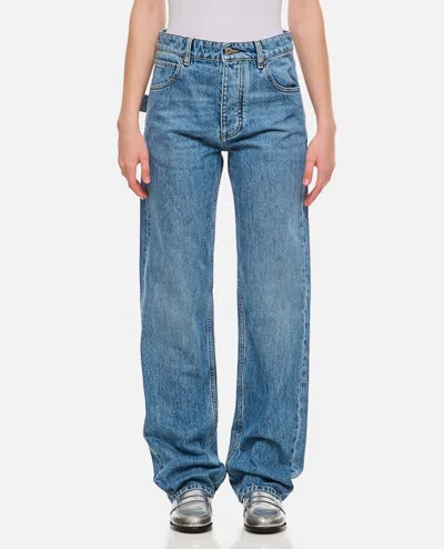 Bottega Veneta Cigarette Denim Pants In Blue