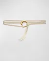 Bottega Veneta Cintura Leather Wrap Belt In White