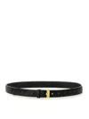 Bottega Veneta Essential Twist Intrecciato Leather Belt In Negro