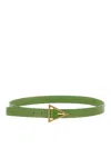 Bottega Veneta Signature Triangular Buckle Belt In Verde
