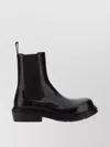Bottega Veneta Circular Ankle Boot With Low Block Heel In Black
