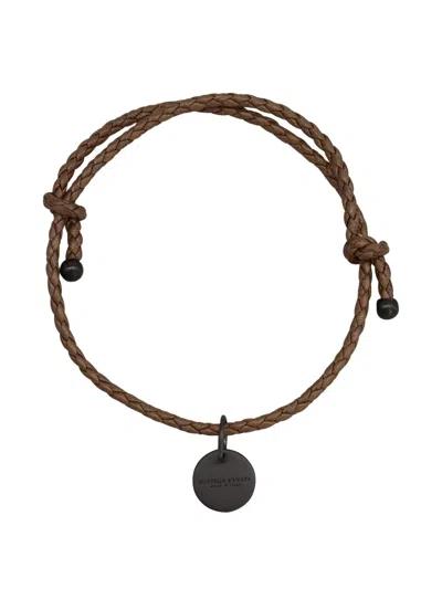 Pre-owned Bottega Veneta Circular-charm Bracelet In Silver