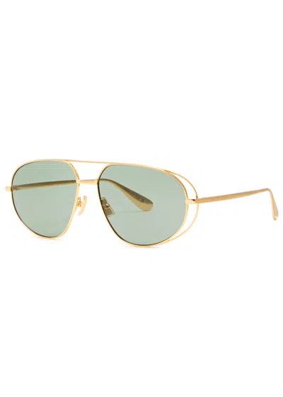 BOTTEGA VENETA BOTTEGA VENETA CLASSIC AVIATOR-STYLE SUNGLASSES
