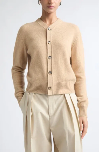 Bottega Veneta Classic Cashmere Blend Cardigan In Neutral
