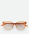 Bottega Veneta Classic Cat Eye Eyeglasses In Orange