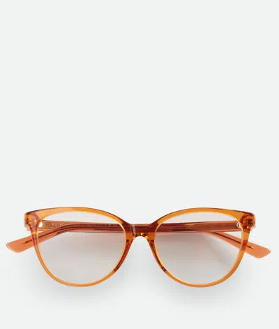 Bottega Veneta Classic Cat Eye Eyeglasses In Orange
