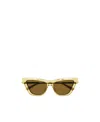 Bottega Veneta Classic Cat-eye Frame Sunglasses In Green
