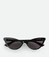 Bottega Veneta Classic Cat Eye Sunglasses In Black