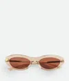 Bottega Veneta Classic Cat Eye Sonnenbrille In Brown