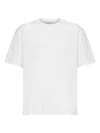Bottega Veneta Chalk Cotton Jersey T-shirt With Intrecciato Patch In White