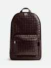 Bottega Veneta Medium Intrecciato Leather Backpack In Brown