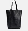 Bottega Veneta Classic Large Leather Tote Bag In Black-silver