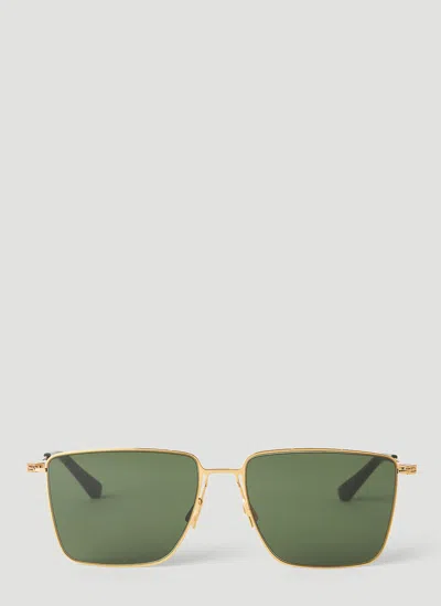 Bottega Veneta Classic Metal Square Sunglasses In Gold