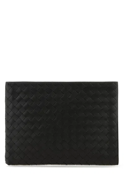 Bottega Veneta Intrecciato Document Case In Black