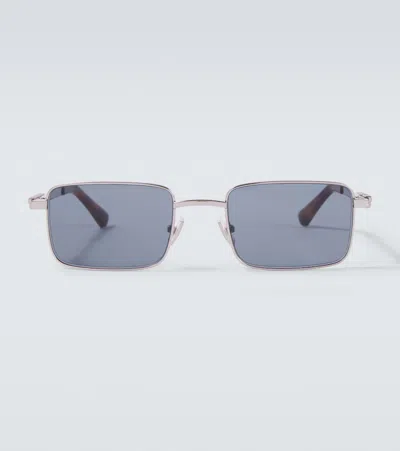 Bottega Veneta Classic Rectangular Sunglasses In Gray
