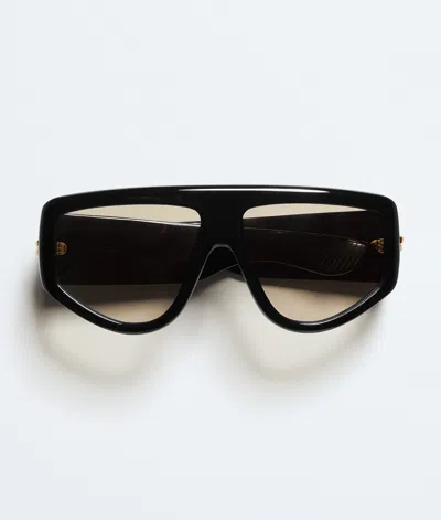 Bottega Veneta Classic Shield Sunglasses In Black