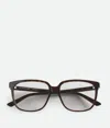 Bottega Veneta Classic Square Eyeglasses In Brown