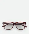 Bottega Veneta Classic Square Eyeglasses In Brown
