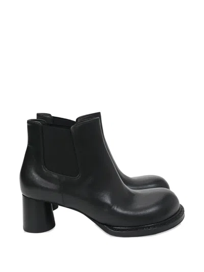 Pre-owned Bottega Veneta Cliff Leather Chelsea Boots In Black