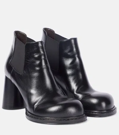 Bottega Veneta Cliff Leather Chelsea Boots In Black
