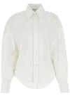 Bottega Veneta White Cotton Blend Shirt In Yellow