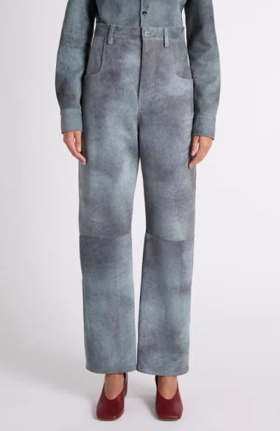 Bottega Veneta Cloudy Suede Pants In Gray