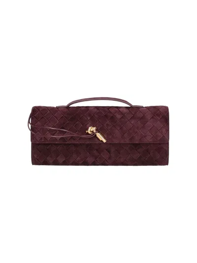 Bottega Veneta Clutch "andiamo" In Brown