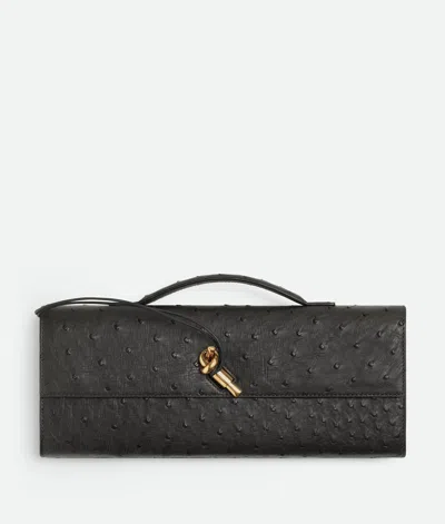 Bottega Veneta Andiamo Clutch In Gray