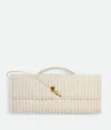 Bottega Veneta Shearling Andiamo Clutch Bag In Neutral