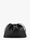 Bottega Veneta Black Medium Clutch Bag With Drawstring In Intrecciato In Black