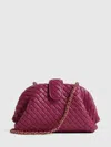Bottega Veneta Lauren 1980 Small Intrecciato Leather Clutch In Purple