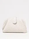 Bottega Veneta Lauren 1980 Mini Clutch Bag With Chain Strap In Weiss