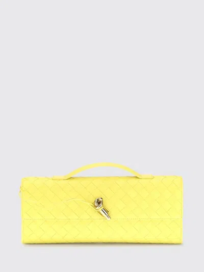 Bottega Veneta Long Andiamo Clutch Bag With Handle In Yellow