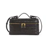 Bottega Veneta Black Vanity Case With Intrecciato Motiv In Leather Woman
