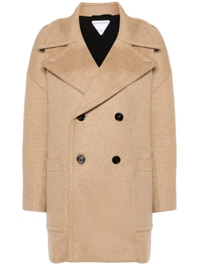 Bottega Veneta Coat In Marrón