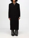 Bottega Veneta Matte Jersey Double Breasted Duster In Schwarz