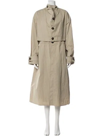 Pre-owned Bottega Veneta Coat In Neutral