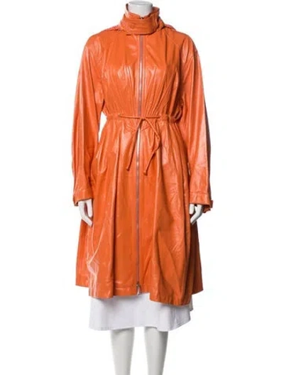 Pre-owned Bottega Veneta Coat In Orange
