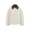 Bottega Veneta Insulated Nylon Jacket Featuring Quilted Collar In White