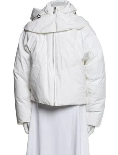 Pre-owned Bottega Veneta Coat In White