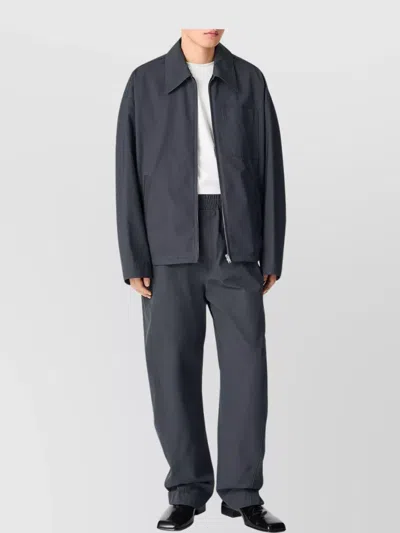 Bottega Veneta Coated Cotton Trousers With Resin Finish In Vulcano