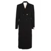 Bottega Veneta Matte Jersey Double Breasted Duster In Black