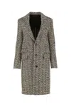 Bottega Veneta Single-breasted Boucle Fabric Coat In 2045