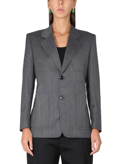 Bottega Veneta Chevron Pattern Jacket In Multicolour