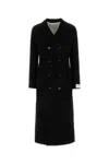 Bottega Veneta Black Coat With Notched Revers In Rayon Woman In Black