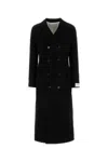 Bottega Veneta Black Coat With Notched Revers In Rayon Woman In Black