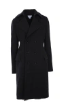 Bottega Veneta Double-breasted Wool Coat In Black