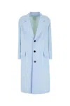 Bottega Veneta Viscose And Silk Twill Coat In Blue