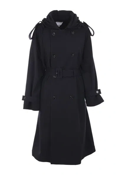 Bottega Veneta Coats In Black
